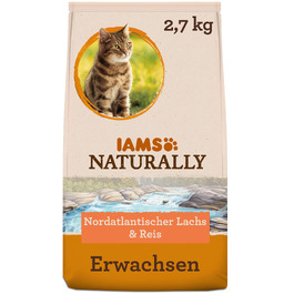 Сухий корм для котів IAMS Naturally з лососем та рисом, 2.7 кг