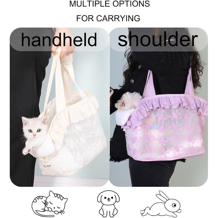 Сумка-переноска для собак маленьких порід до 5 кг, біла, S. Дихаючий рюкзак для собак, сумочка для транспортування