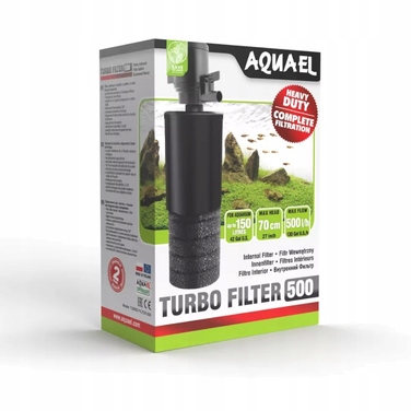 Внутрішній губковий фільтр Aquael Turbo Filter 500 (біологічна та механічна фільтрація)