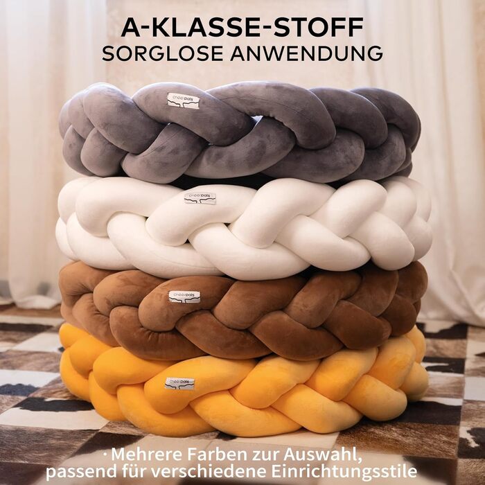 Катячий дім CheerPals 60см: зручна плетена лежанка для котів та маленьких собак, білий колір