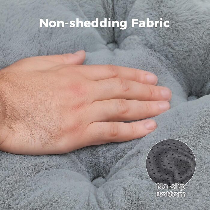 Килимок для кота PAWZ Road, м'який, круглий, сірий, 51x51x20 см