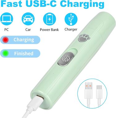 Шліфувальник кігтів для собак Czemo Profi Krallenschleifer, портативний, тихий, для собак та котів, 2 швидкості, догляд за кігтями, середні та малі породи