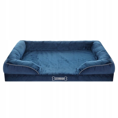 Ортопедичне ліжко для собак Lovedog, блакитне, 90 см x 60 см