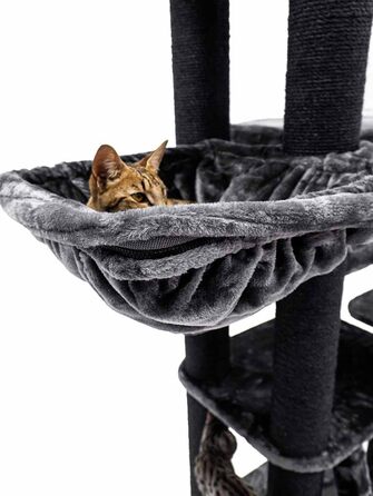 Дряпак для котів Petrebels Maine Coon, Estate, 170 см, XXL, чорний