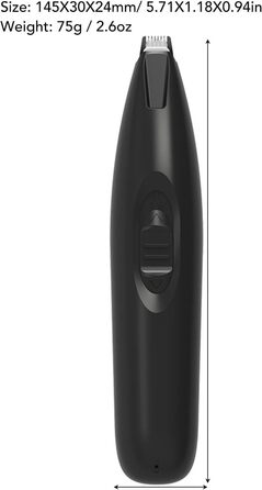 Машинка для стрижки собак, бездротова з LED-підсвічуванням, 2 швидкості, для догляду за дрібними тваринами (BLACK)