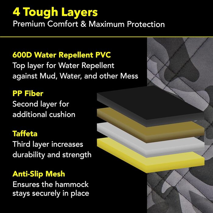 Захисні чохли на сидіння для собак Meadowlark - Камуфляж, Стандарт (54' x 58') та XL (60' x 64')