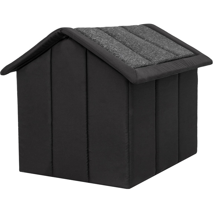 Будка для собак, вольєр, зона відпочинку: графітові екологічні канати + чорний Оксфорд, R6: 72 x 76 см