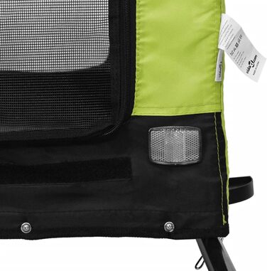 SECOLI Причіп для собак, візок для собак, буги для собак з відбивачем. Причіп для велосипеда для собак до 45 кг, зелений, 136 x 69 x 73.5 см