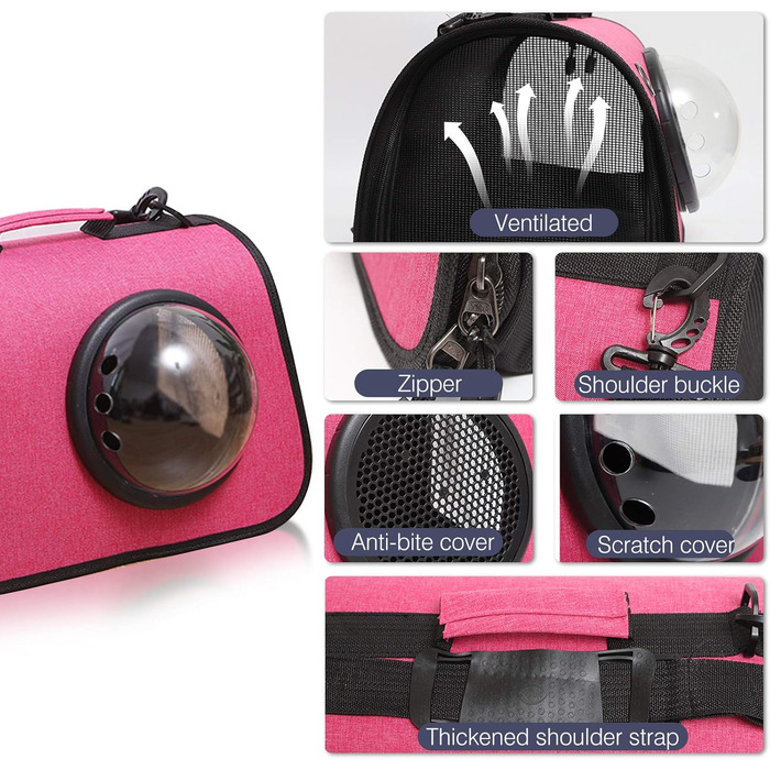 Транспортна переноска для котів та собак PETCUTE - м'яка, складана, сіра, 40x25x25 см