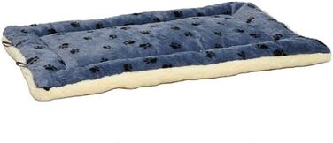 Крісло-лежанка для собак Midwest Homes for Pets QuietTime, 117x71 см, блакитний/кремовий, для середніх собак, м'яке штучне хутро та фліс, машинного прання