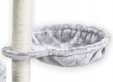 Когтеточка-вежа для котів Pet HOBBY, сіра, 101-160 см, 5 рівнів, сизаль