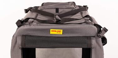 Транспортна переноска для собак та котів COOL PET сірого кольору, 102x69x80 см