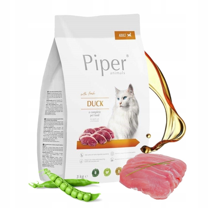 Сухий корм для тварин Piper Animals з качкою, 3 кг