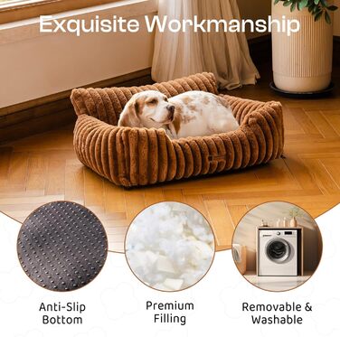 М'яке ліжко для собак та котів MEWOOFUN - зручне та затишне, з пухнастим покриттям