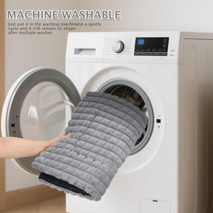 М'яке ортопедичне ліжко для собак BVAGSS, 100x80 см, сірий колір, з неслизьким дном, миється, плюшеве, для маленьких, середніх та великих собак