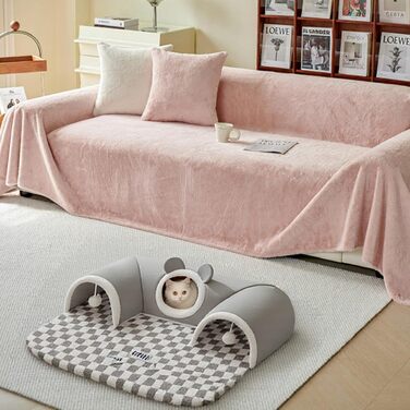 Туннель для котів Origintek, іграшка-будиночок з плюшу, XL 85x70 см, сірий