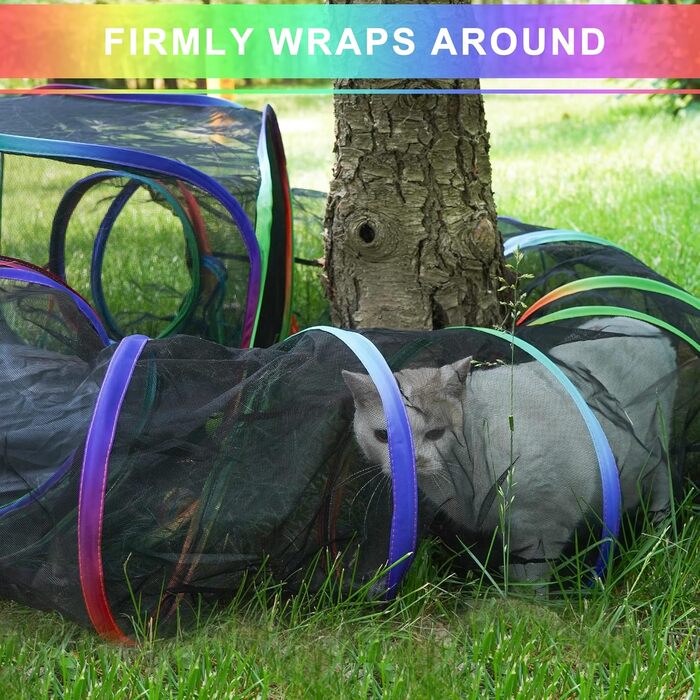 Клітка-тунель для котів DiDiBirDi 2 в 1 на вулицю: тунель та вольєр, портативна клітка для котів, дрібних собак та кроликів