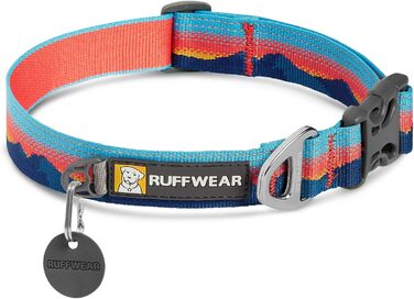 Нашийник для собак RUFFWEAR Crag, світловідбивний, комфортний, для щоденного використання, колір сонячний захід, 28–36 см