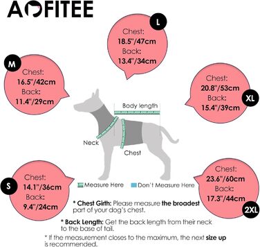 Зимовий одяг для собак AOFITEE: водонепроникний, вітронепроникний, з флісу, жилет для цуценят, тепла куртка з утеплювачем, для холодної погоди, для собак маленьких та середніх порід (обхват грудей 54 см, довжина спини 38 см)