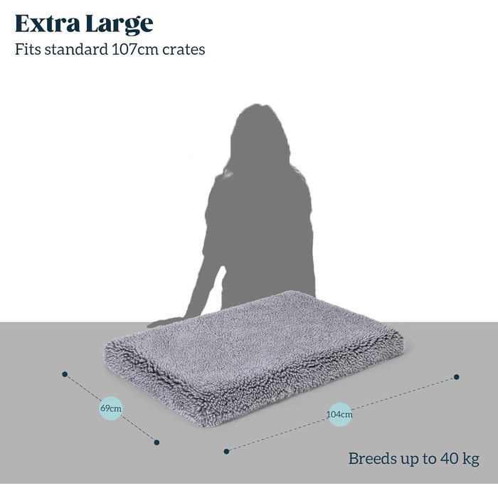 Лежанка для собак Toutwool 10см, стійка до гризіння - ортопедична підстилка для перенесення, м'яка лежанка для собак, ідеально підходить для маленьких порід, розмір L 62см, 58x41x10cm (XL, Charcoal)