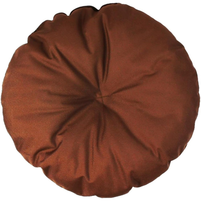 Кругла подушка для собак та котів, ⌀ 60 см, коричнева - ліжко для тварин, килимок, матрац, придатна для перенесення, миється