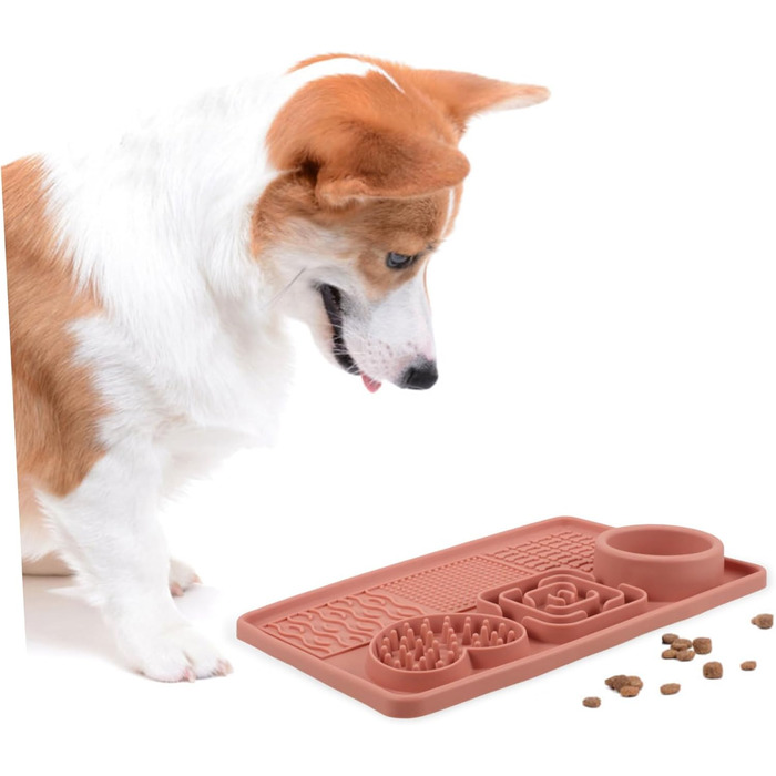 Килимок для собак та котів з присосками, повільне годування, силікон, килимок для тварин, проти швидкого поїдання