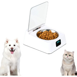 Автоматичний годівник для котів та собак – Інтелектуальний інфрачервоний датчик для сухого/вологого корму (350 мл) з нержавійною чашею – Практичний дозатор корму для маленьких/середніх тварин