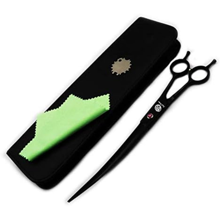 Професійна шерсть для собак Purple Dragon 9.1 дюйма з двома хвостами, для лівш та правш (чорний)