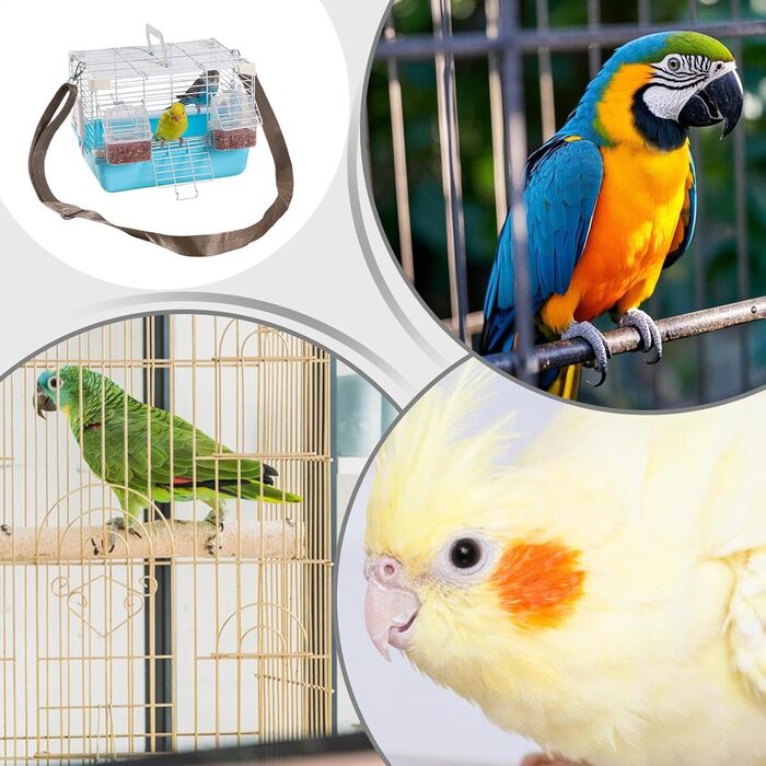 Переносний транспортний клітка для птахів Vogelkäfig - блакитний