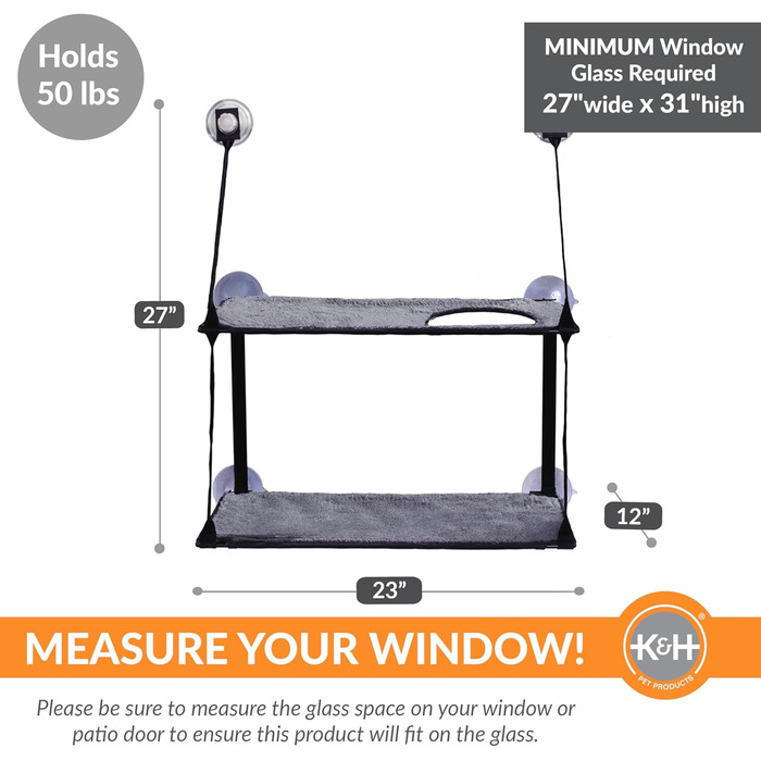 Кіттон - лежанка для котів на підвіконник, двоярусна, K&H Pet Products