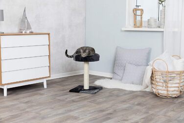 Дряпка для котів TRIXIE Tarifa, 52 см, сірий/чорний – компактний котячий будиночок з лежаком, зручний та стійкий