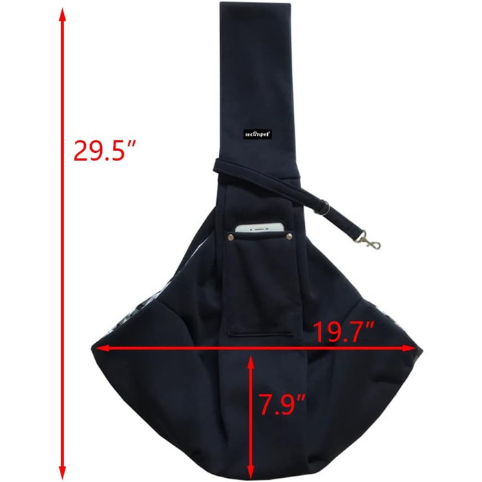 Сумка-переноска для собак Leconpet, сумочка для тварин на плечі з кишенею для телефону, надійна застібка, замок безпеки, підходить для цуценят, маленьких собак та котів для прогулянок на свіжому повітрі (Морська синя)