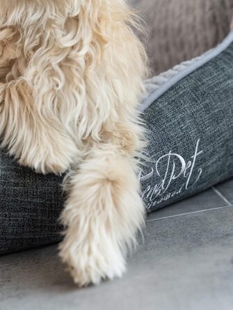 TrendPet VitaBed сірий - ортопедичне преміум-ліжко для собак з матрацом з 5 см Memory Foam (80x70 см)