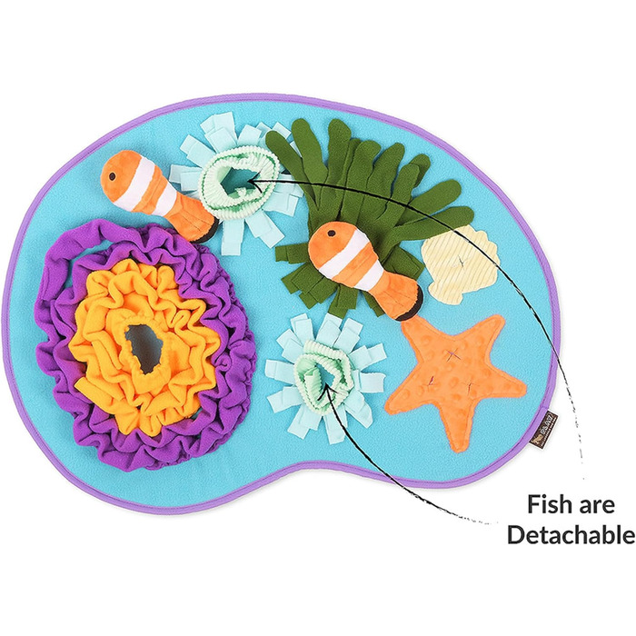 Інтерактивна килимок-нюхалка для собак P.L.A.Y. з морською тематикою, для цуценят та собак всіх розмірів, іграшка-головоломка для повільного годування та тренування нюху