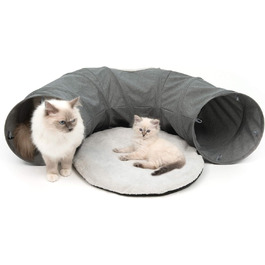 Тунель для котів Catit Vesper з подушкою, сірий