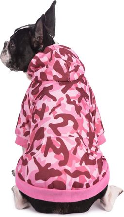 Теплий флісовий худі BT Bär з камуфляжним принтом для собак та котів, зимовий світшот, куртка, теплий одяг для маленьких та середніх тварин (зелений)