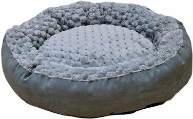 Ліжко для собак Nobby Komfortbett Donut Classic Diamond сірого кольору, діаметр 70 см, висота 18 см