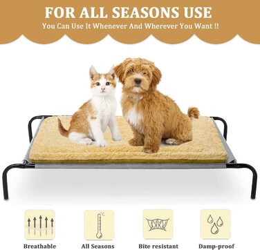 Килимок для собак у подорожі, м'яке складне ліжко для собак, килимок для переноски, плюшевий коврик для собак і котів, 70 x 50 см, коричневий