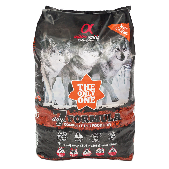 Повнораціонний сухий корм для собак Alpha Spirit 7 Days Formula, 12 кг