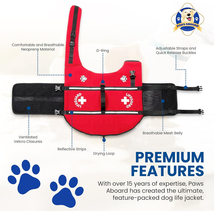 Рятувальний жилет для собак Fido Pet Products, XS, червоний