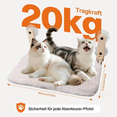 Кігтеточка-ліжко для котів Pet Prime на віконну раму з присосками 85мм, 20кг, знімні чохли, нержавіюча сталь, 45x32см, розкладна, бездротова