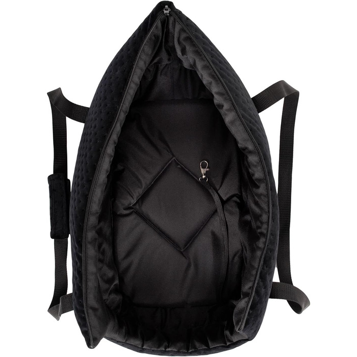 Чорна сумка-переноска для собак та котів, M, 38x28x28 см, Velvet (штучна замша)