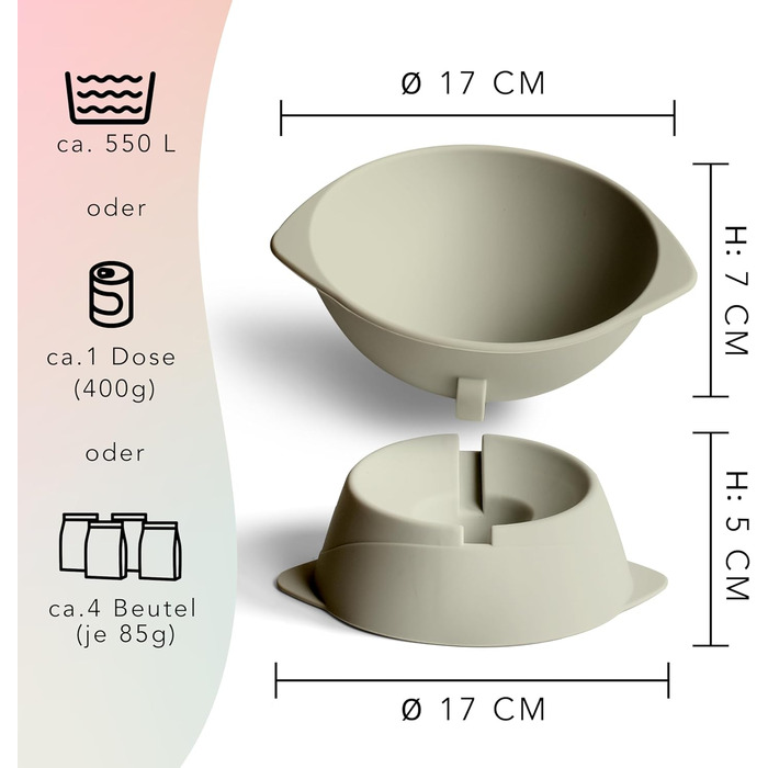 Підвищений миска для кота з регульованим нахилом ne&no® | Миска для кота, піднята | Миска для кота, зелений колір