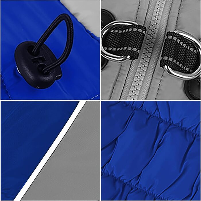 Тепла куртка для собак Aiboria на зиму, без рукавів, водонепроникна, для сноубордингу, з нагрудником (синій, XL)