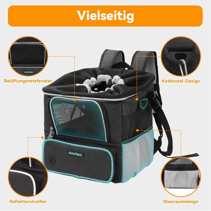 Корзина для собак на велосипед до 3 кг, з кріпленням Φ53 мм, рюкзак-сумка на плече, автокрісло з дихаючою сіткою, водонепроникне сидіння для маленьких собак