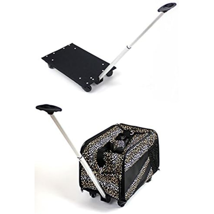 Транспортна сумка для домашніх тварин DBEST Products, середнього розміру, м'які стінки, складана, для собак та котів, схвалена авіаперевізниками, сумка-переноска Leopard