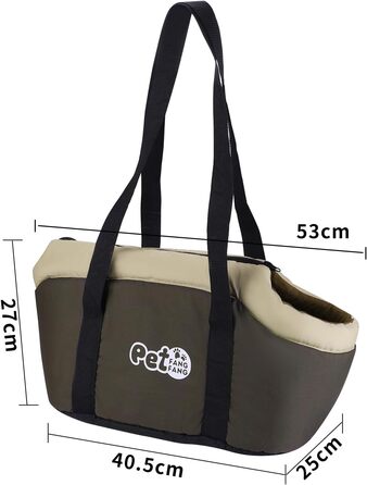 Сумка-переноска для собак маленьких порід, сумка на плече для тварин, тепла переноска для собак, портативна, складна, дихаюча переноска для собак, цуценят та котів, сумка для котів, для подорожей на відкритому повітрі (колір: коричневий)