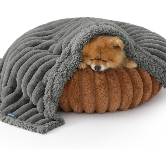 Водонепроникний коврик для собак BEDSURE - 152 x 203 см, миючий, для великих собак, м'який та пухнастий, захисний, для диванів, ковдра для собак (S(63x89cm), сірий)
