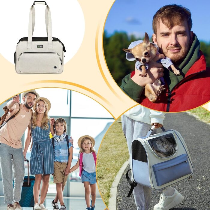 Дихаюча переноска для собак та котів, легка сітчаста переноска з ремінцем для подорожей, до ветеринара, на прогулянку