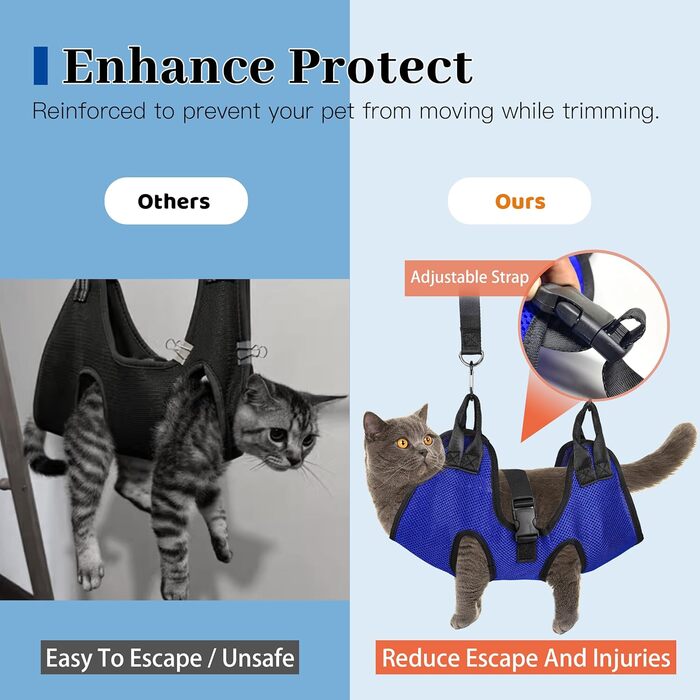 Гамак для грумінгу собак PatiencET, гамак для догляду за тваринами для котів та собак, тримач для стрижки нігтів, петля для котів для стрижки нігтів з кусачками/триммером для нігтів, пилка для нігтів, гребінець для тварин XS